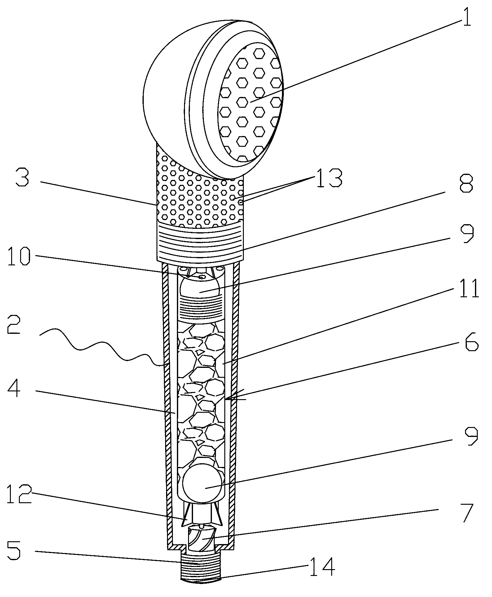 Portable health-care shower head