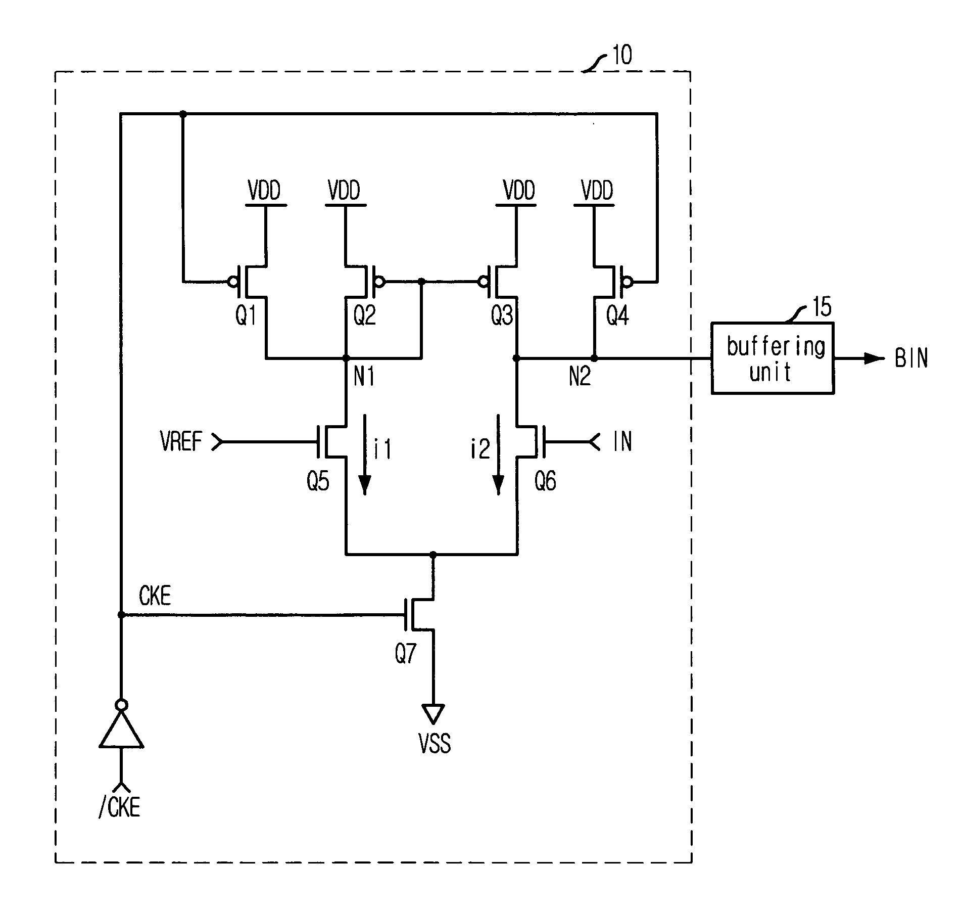 Data input buffer in semiconductor device