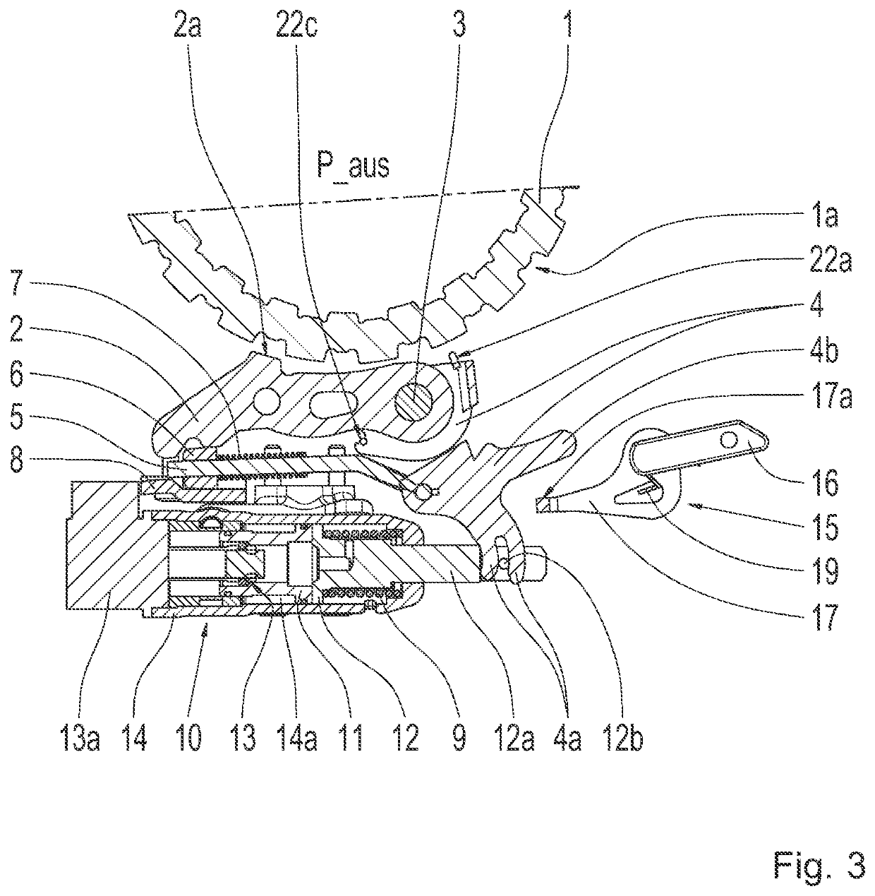 Park lock for an automatic transmission in a motor vehicle