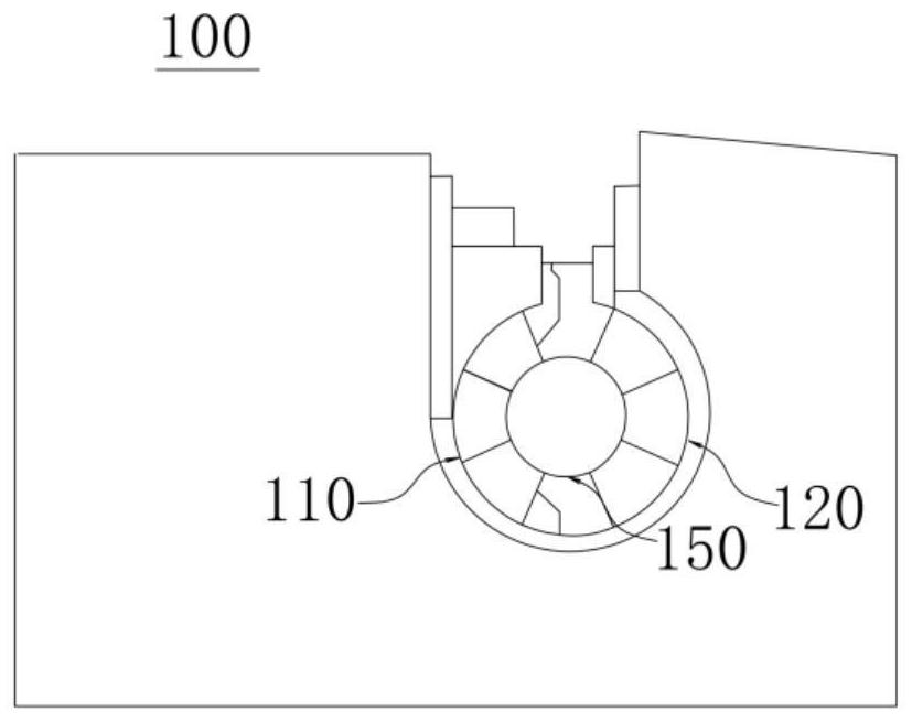 Pipeline necking and crimping machine, pipeline crimping method and crimping pipe