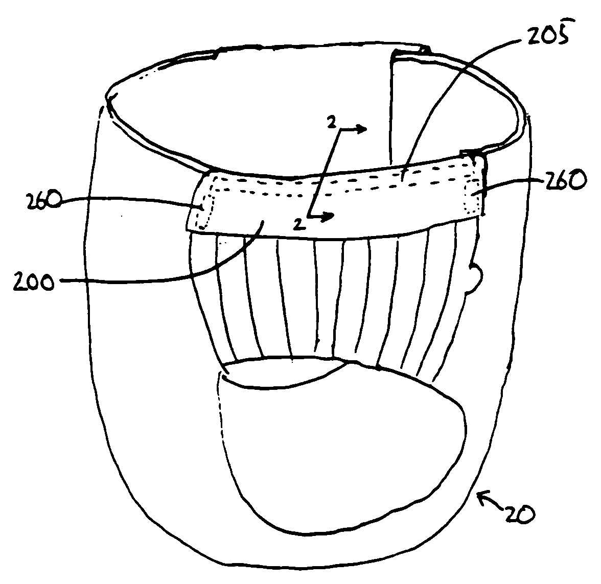 Absorbent article with handle