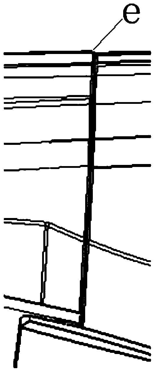 A column joint angle waterproof structure of frameless vehicle door first sealing strip