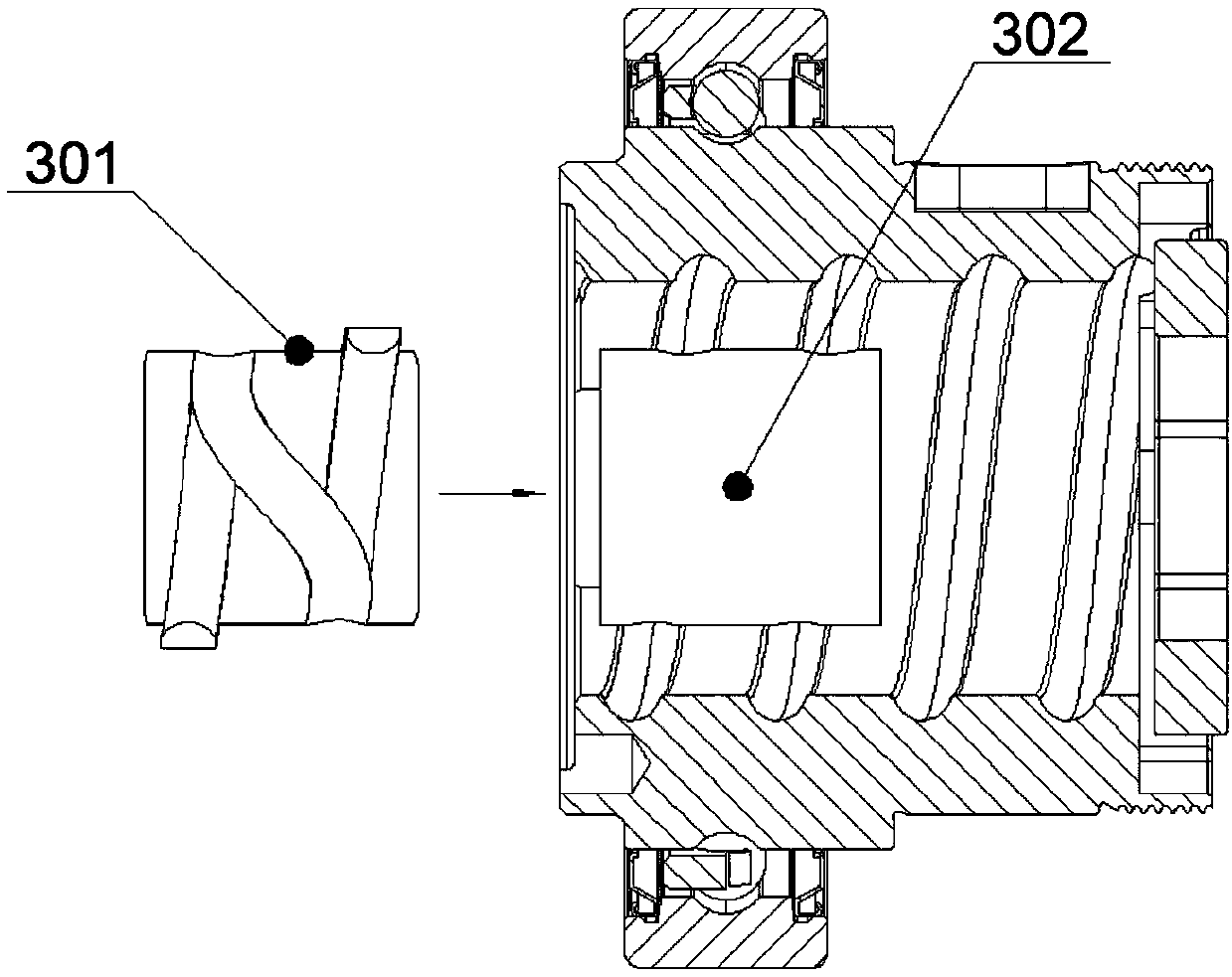 Miniature ball screw integrated bearing assembly