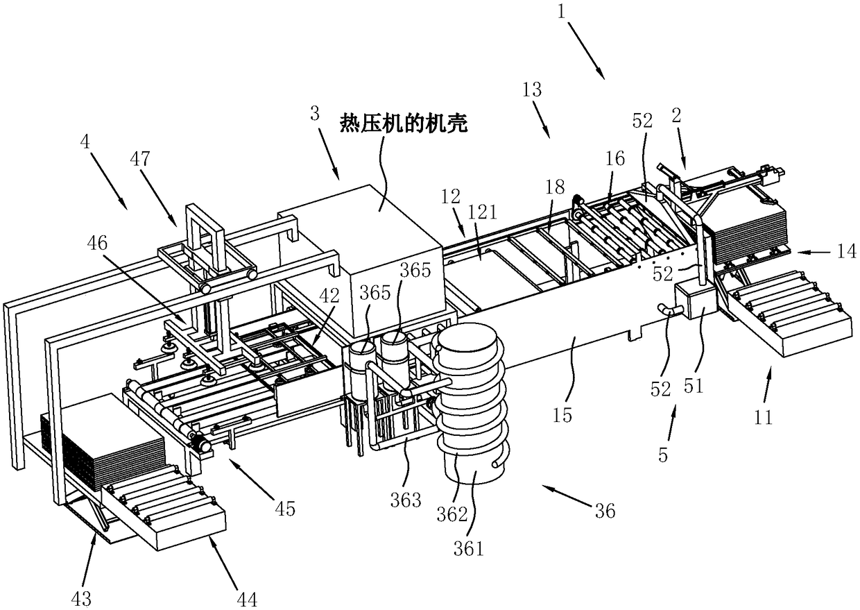 Laminated board hot-pressing device