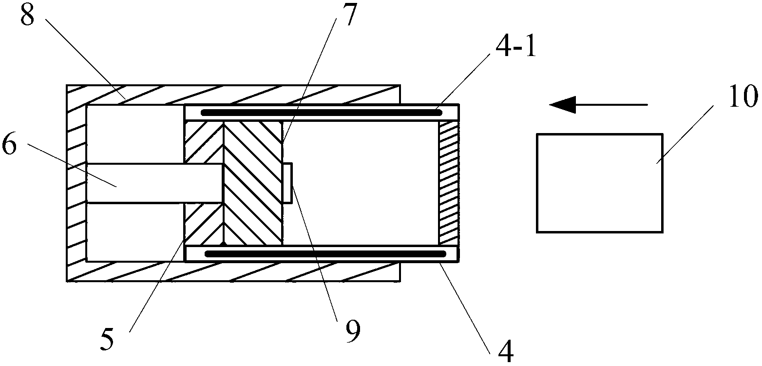 Working method of buffer suitable for attracting sliding block in impact process