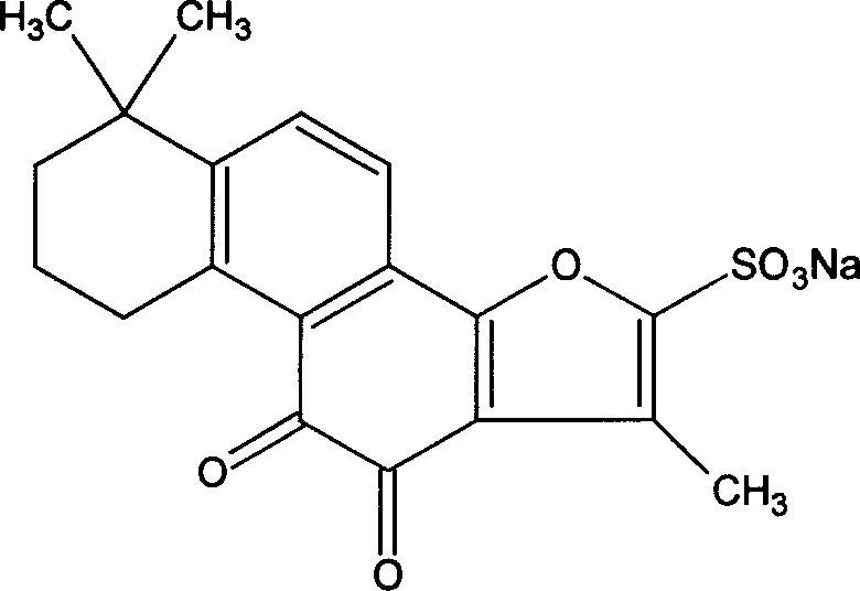 Composition of notoginsen triterpenes and tanshinone IIA sodium sulfonate