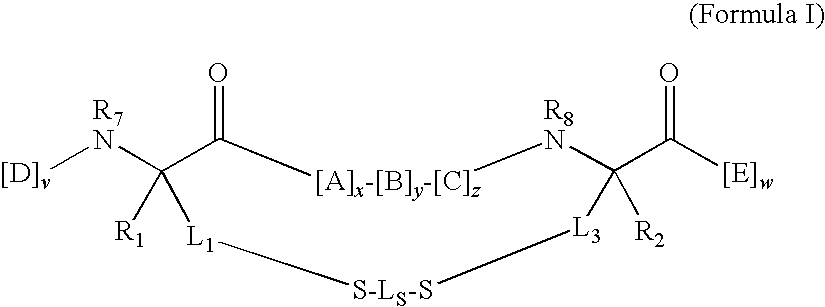 Bis-sulfhydryl macrocyclization systems