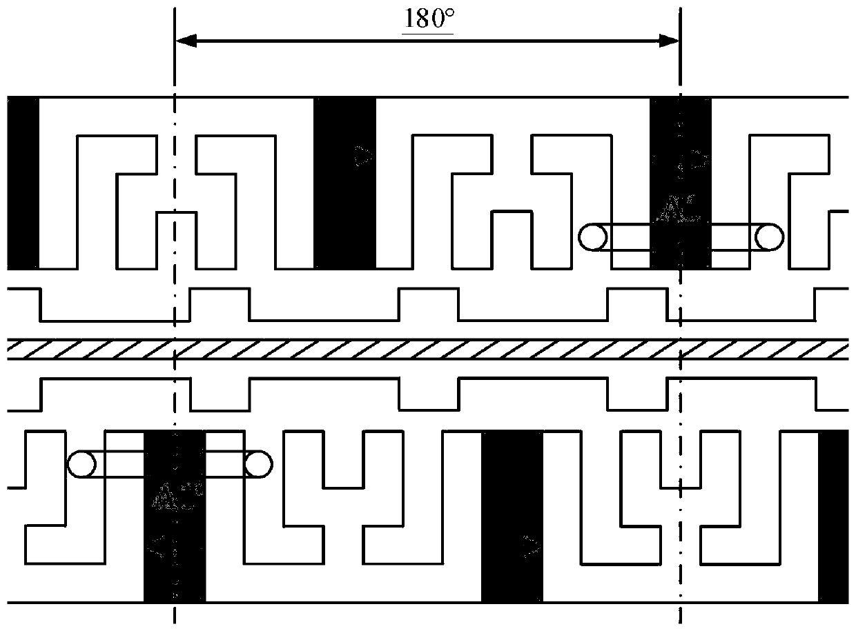 Axial magnetic field flux switching motor with staggered double-stator hybrid excitation