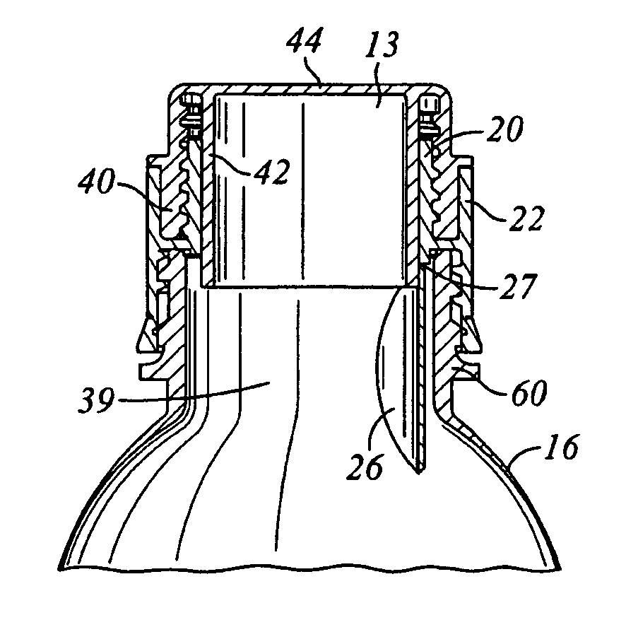 Sealed storage container with a coupling assembly