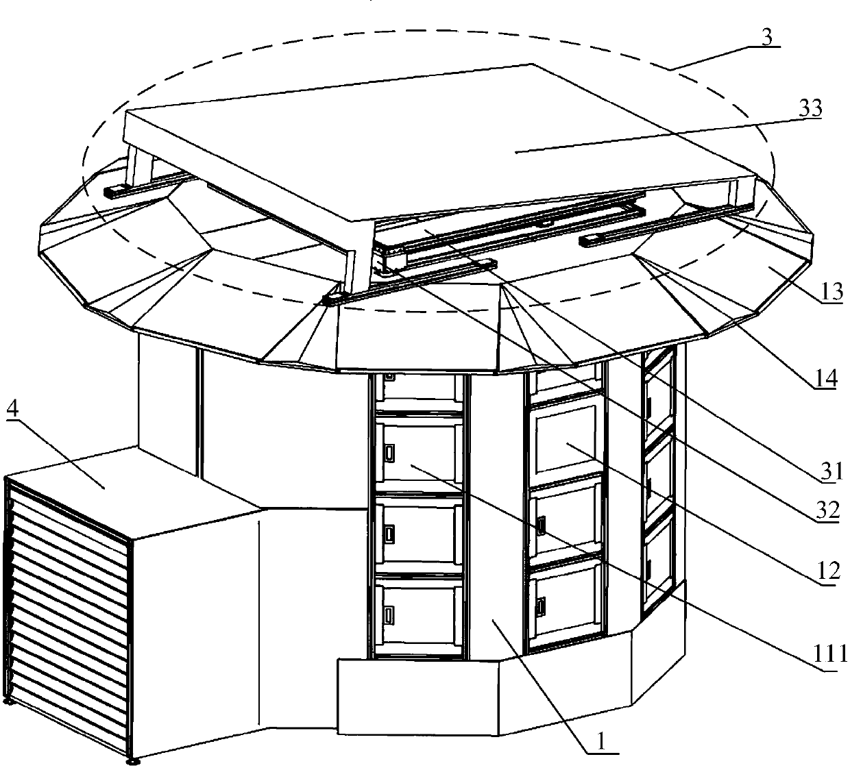 Self-pickup cabinet