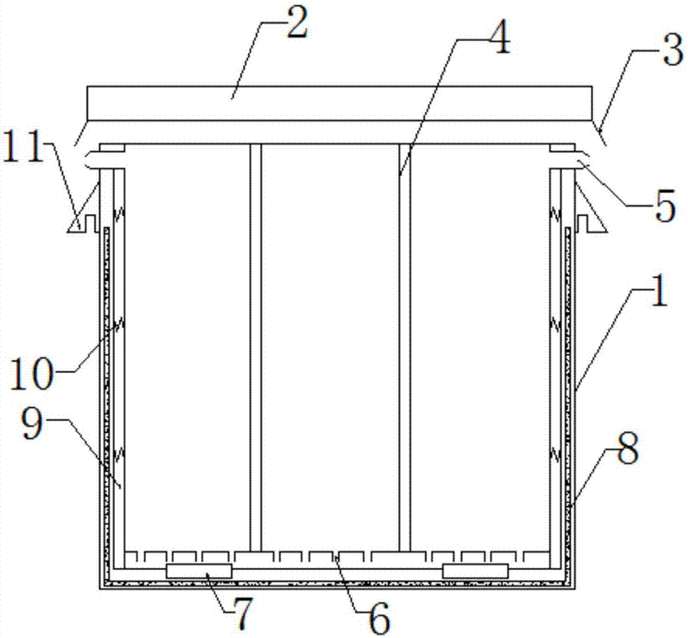 Storage box used for new energy automobile battery