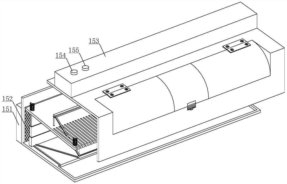 Display type carbon powder storage device with dust suppression structure