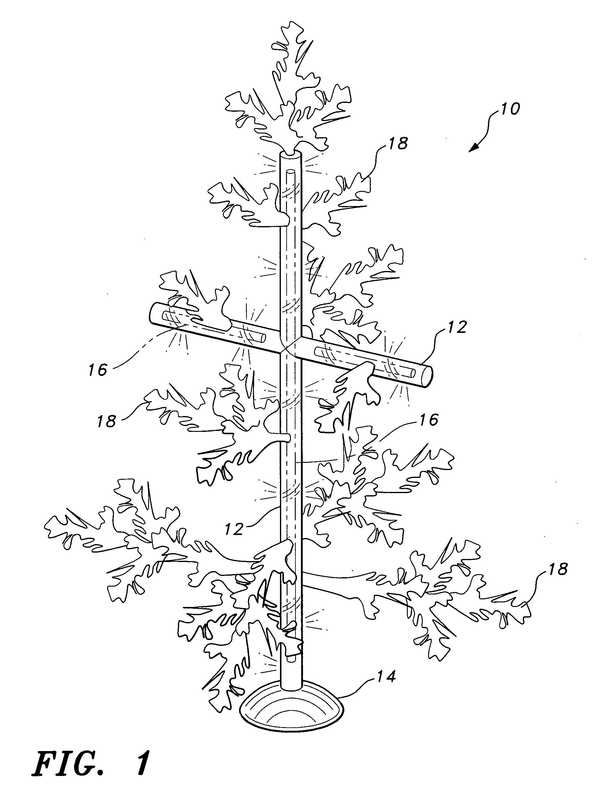 Illuminated artificial christmas tree