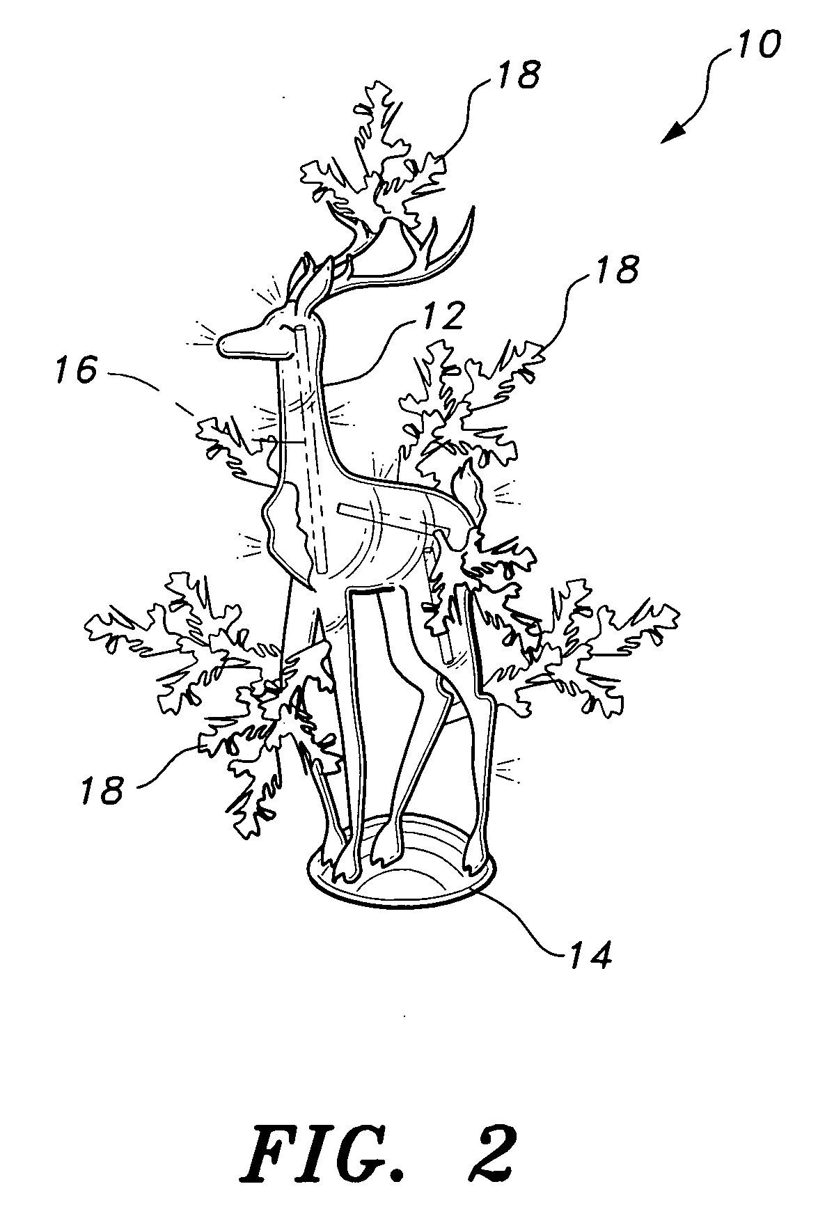 Illuminated artificial christmas tree