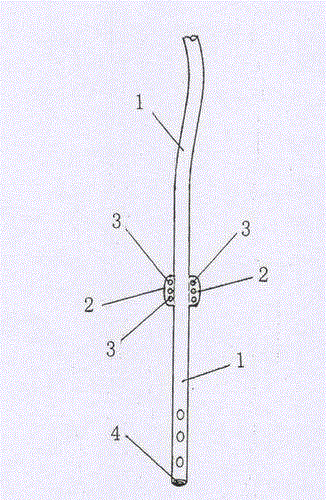 Chest cavity drainage tube with side wing fixing sheet