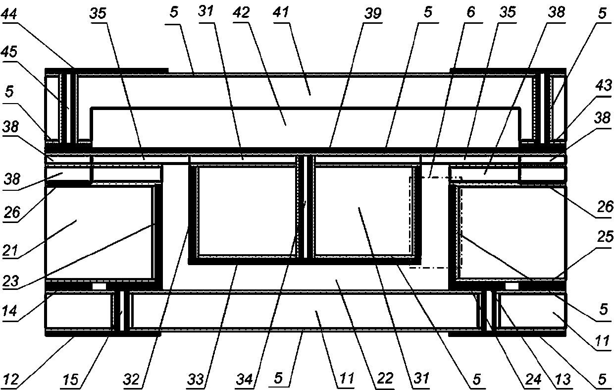 Single-mass-block three-axis MEMS inertial accelerometer and preparation method thereof