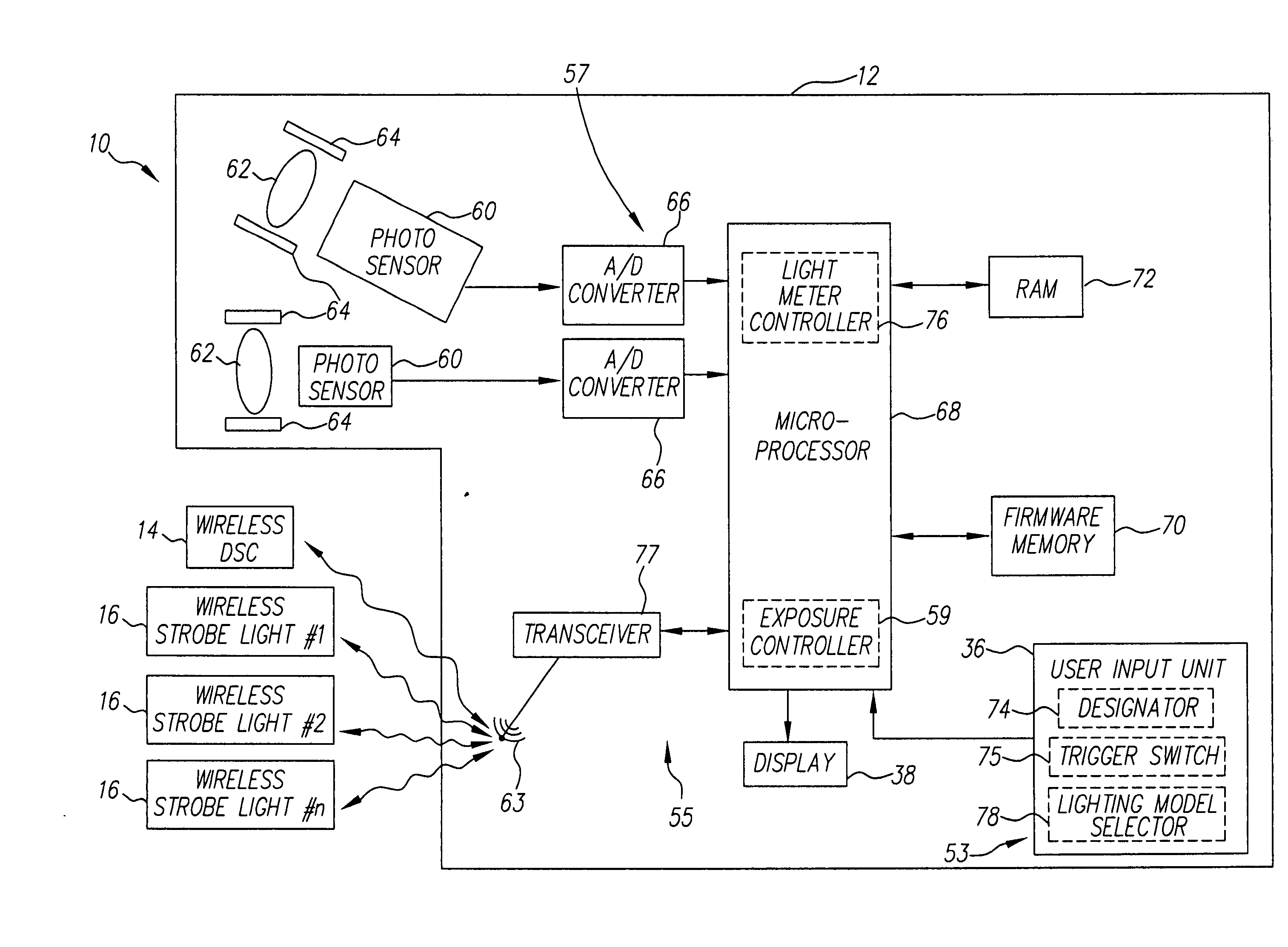 Photographic lightmeter-remote, system, and method