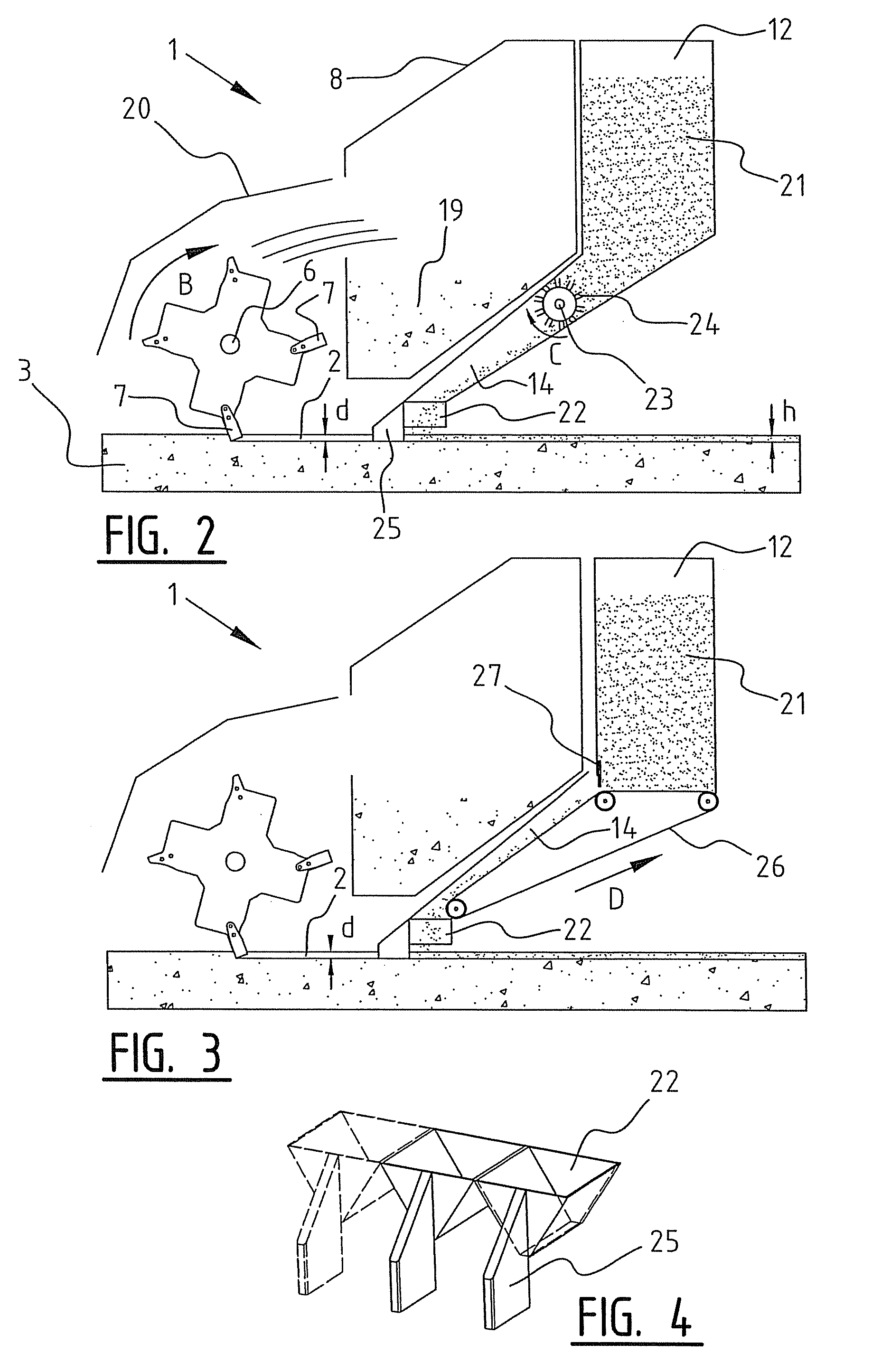 Device for cutting slits in a surface