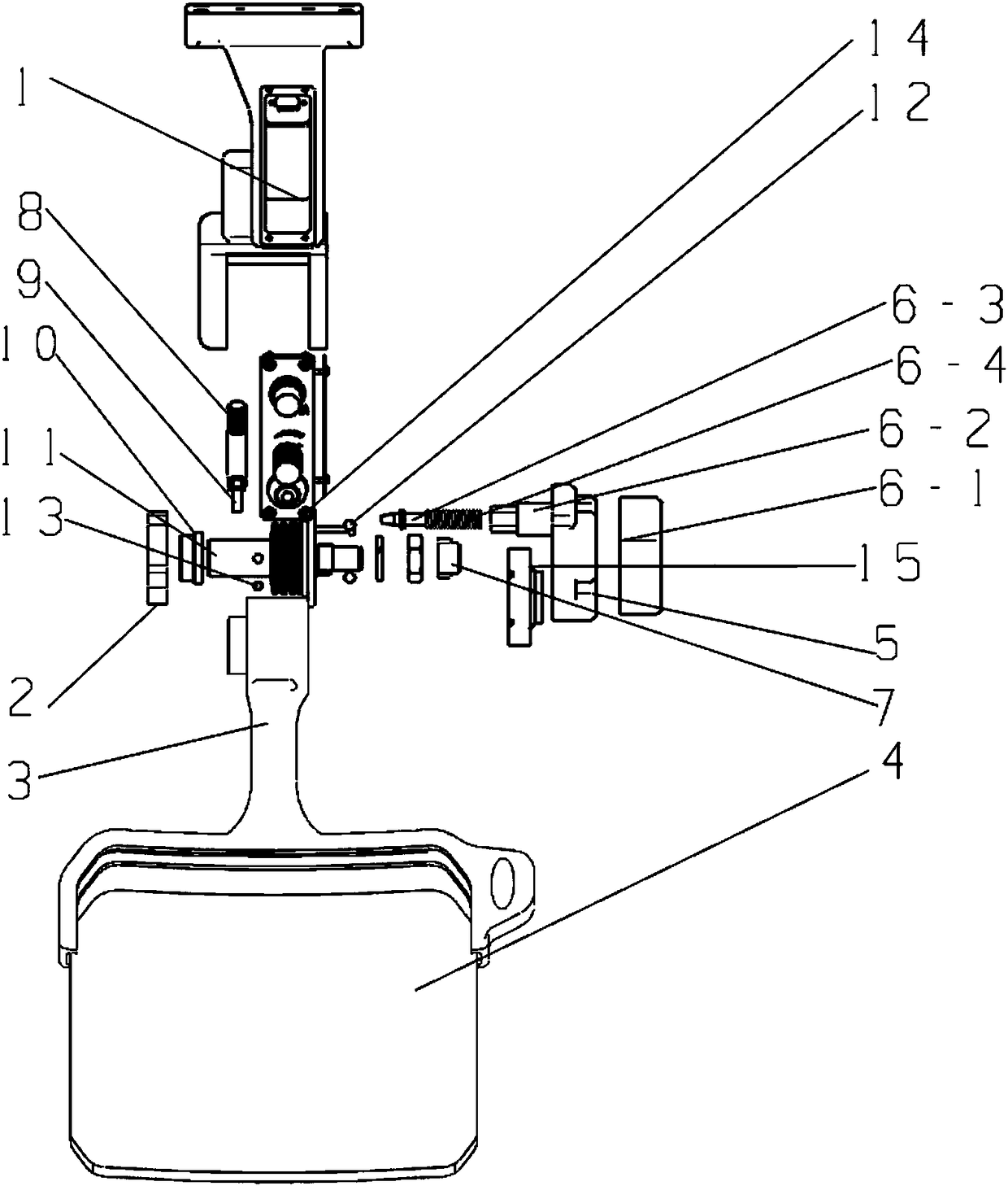 Vehicle-mounted head-up display combined mirror holding and releasing component with locking and anti-collision functions