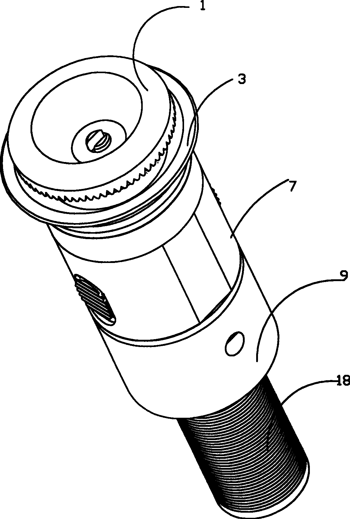 Rotary spraying nozzle