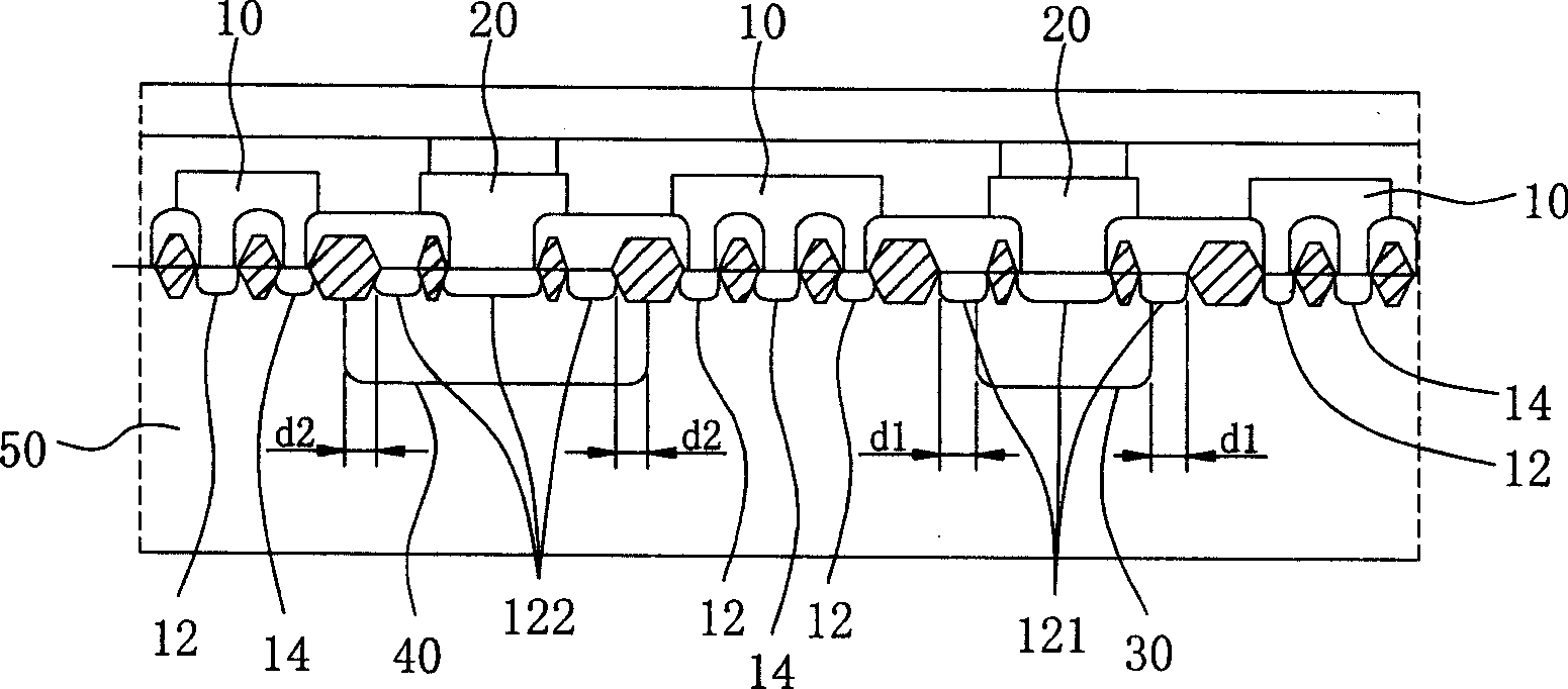 Single-segment and multi-segment triggering type voltage-adjustable static-electricity discharging protection semiconductor structure