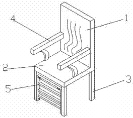 Comfortable redwood chair