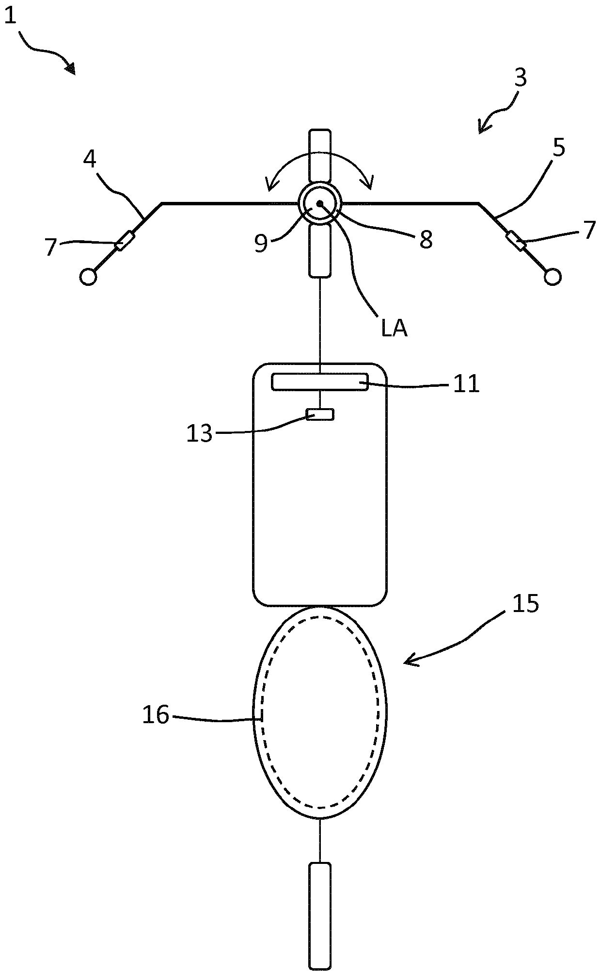 Means for operating a motorcycle, system and method for operating a motorcycle