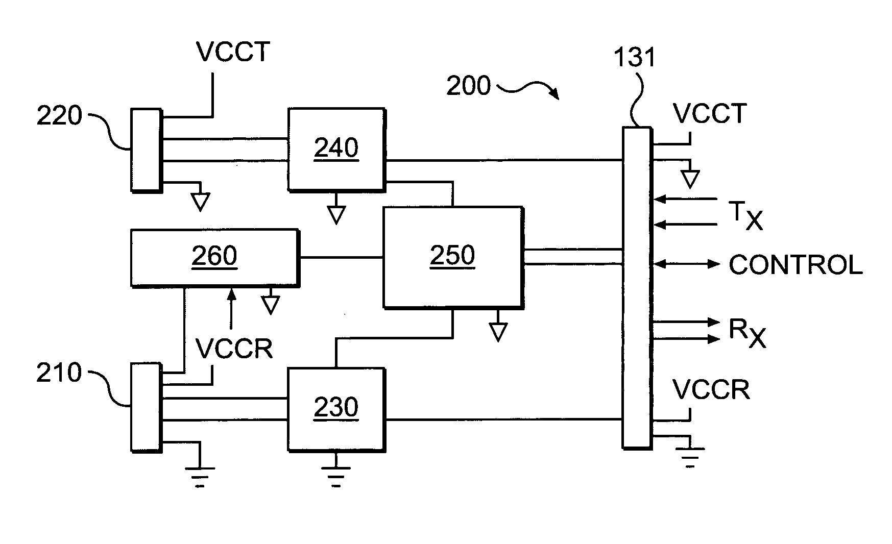 Electronic interface for long reach optical transceiver