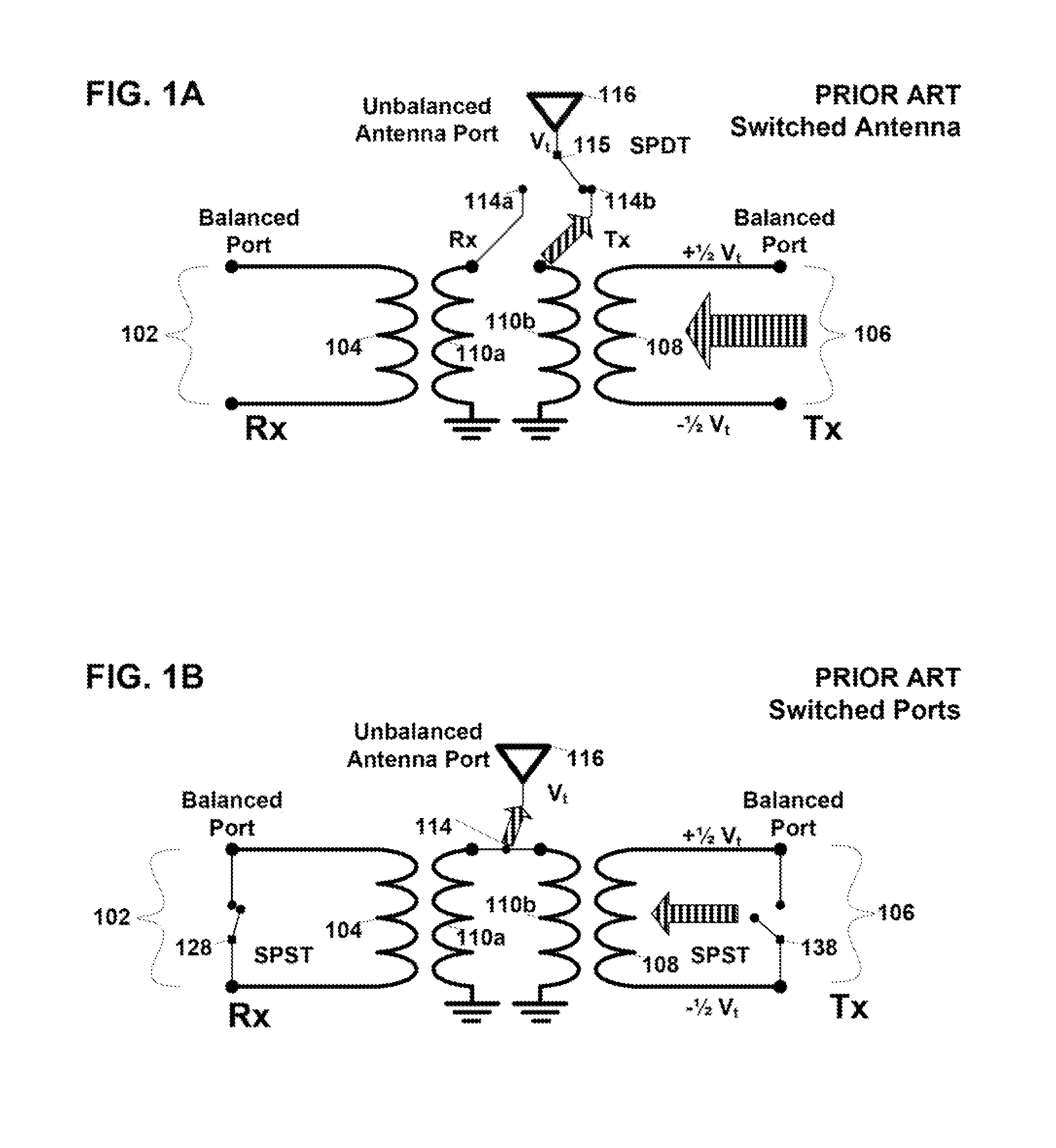 Method and apparatus for integrating a transceiver and a half-duplexing split balun