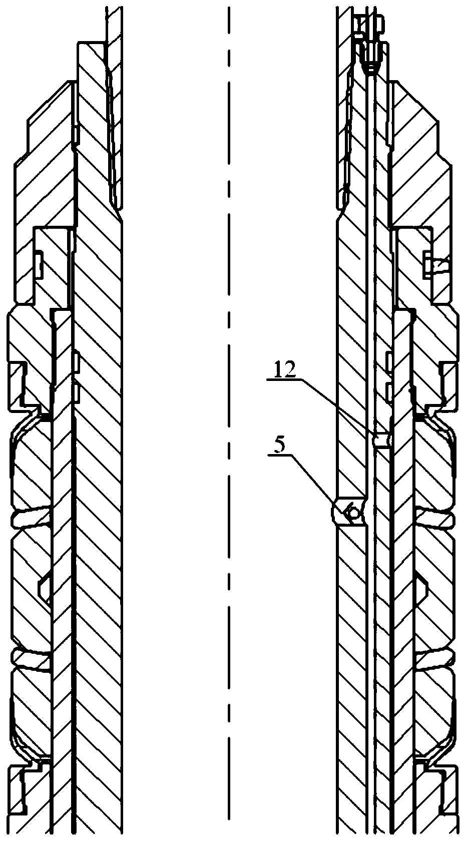 Controllable hydraulic setting crossing packer