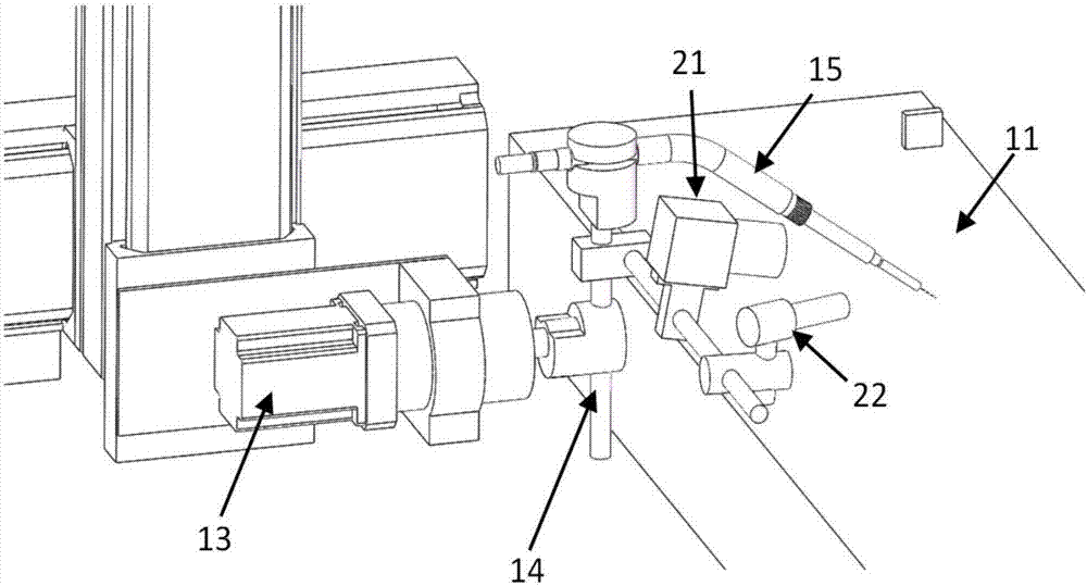 Welding seam tracking control device and method based on cross laser device