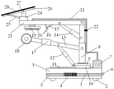 Auxiliary supporting device for digging roadway of coal mine