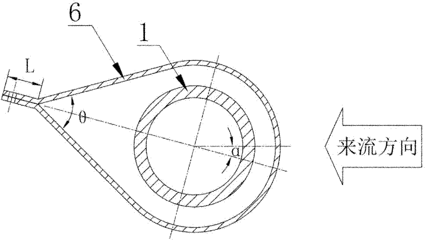 Underwater stand pipe vortex induced vibration inhibiter adopting rotatable cowling