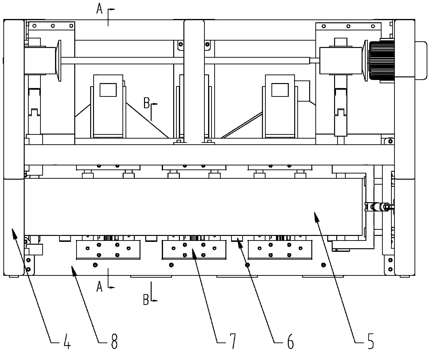 Full-automatic antique wood floor making machine