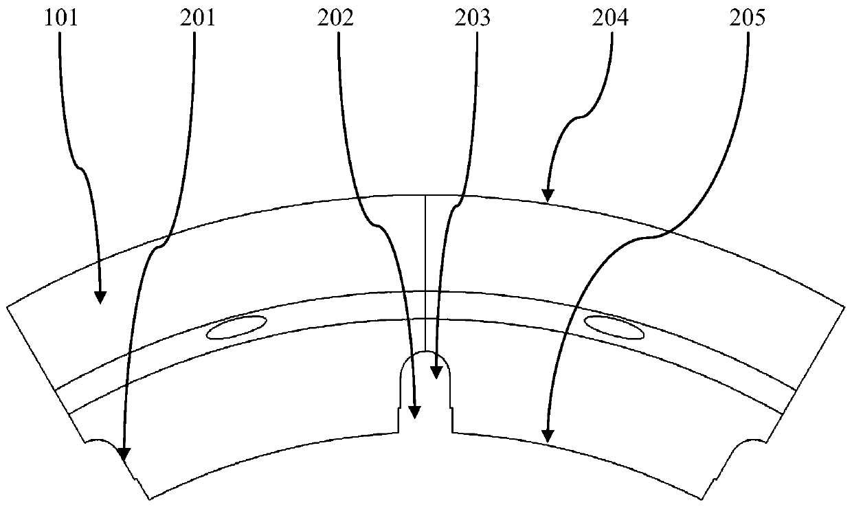 Pad type roller skin structure of medium-pressure roller press