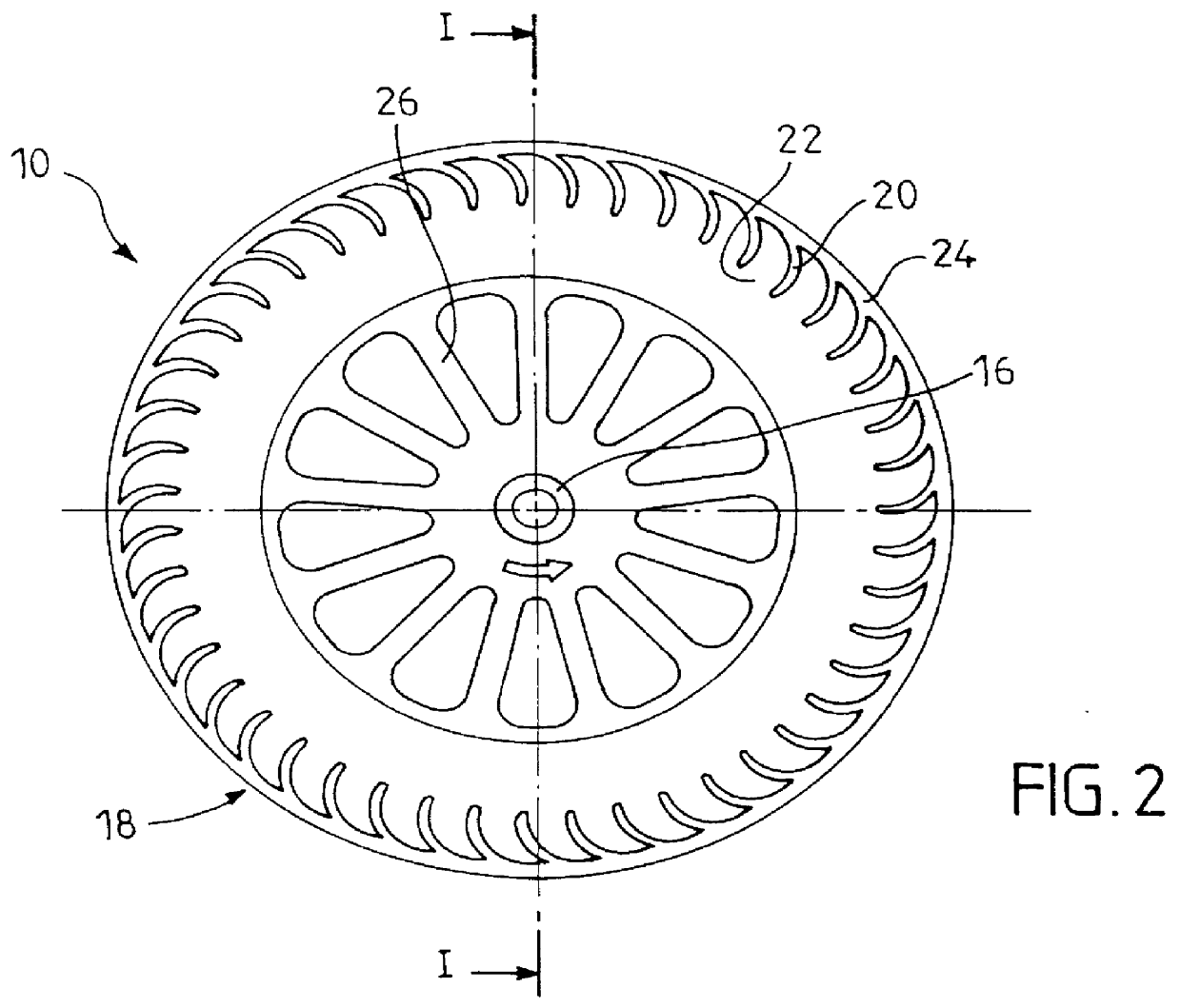 Centrifugal blower impeller, especially for a heating and ventilating, and/or air conditioning, system for a motor vehicle