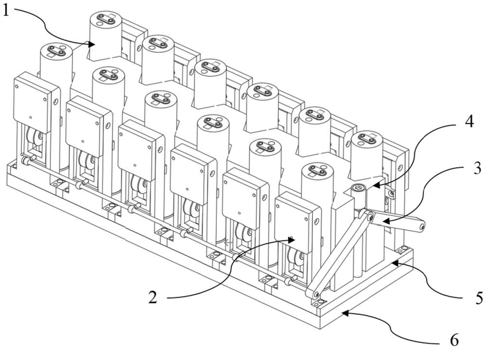 A cylindrical battery sealing steel ball fixture tray mechanism