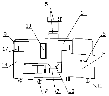 Sealed dust removal device used for discharging end of grain dryer