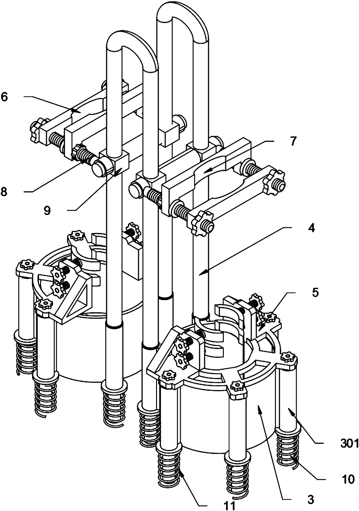 Cut tree transplanting transport protection device for municipal landscaping