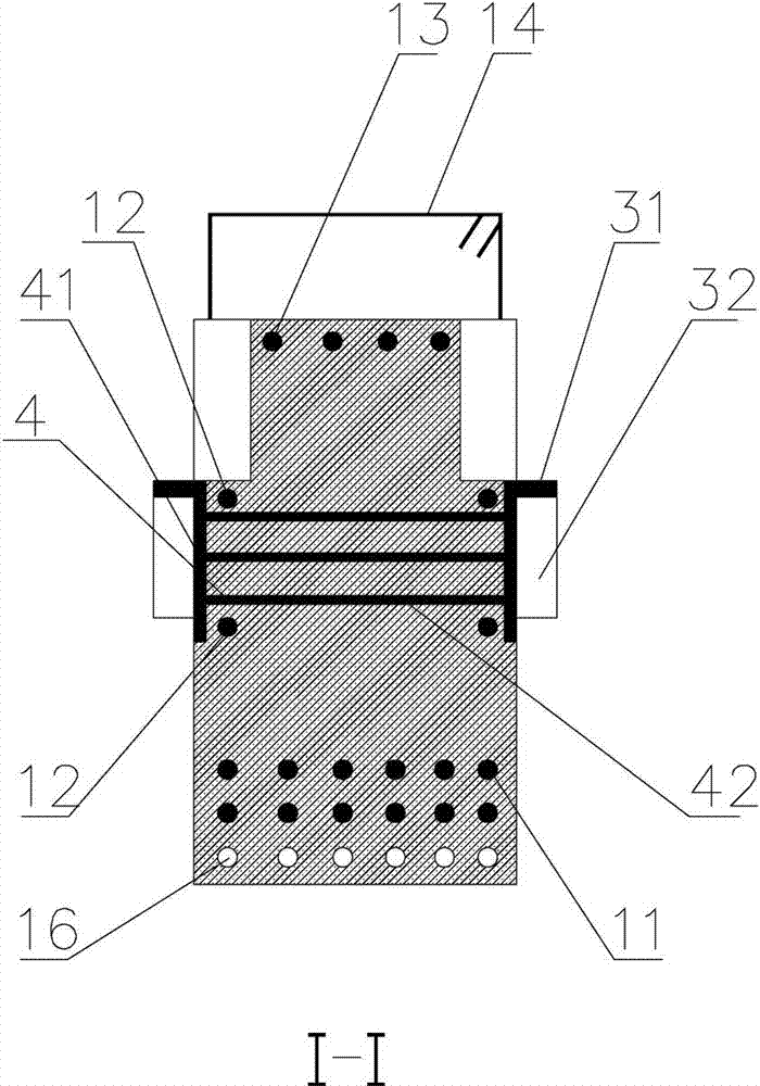 Pretension prestress composite beam prefabricated component having gaps and corbels