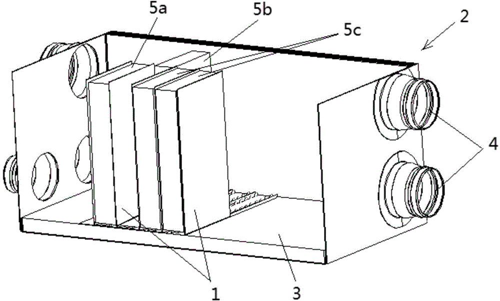 Filter element replacing device and method and fresh air fan