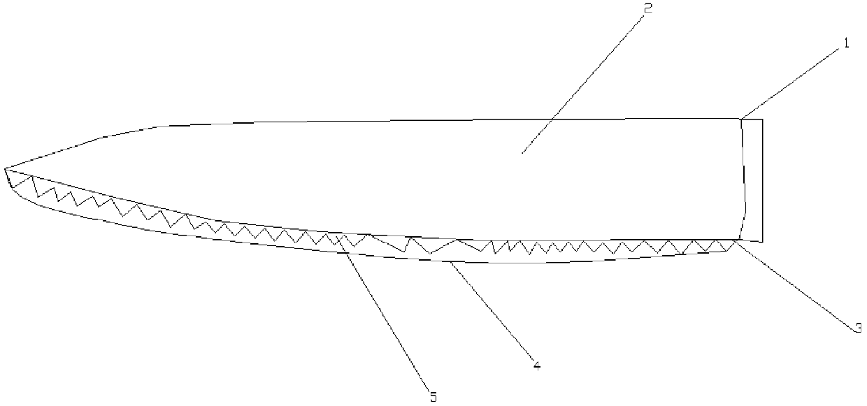 A laser etching process for saw blade cutting structure