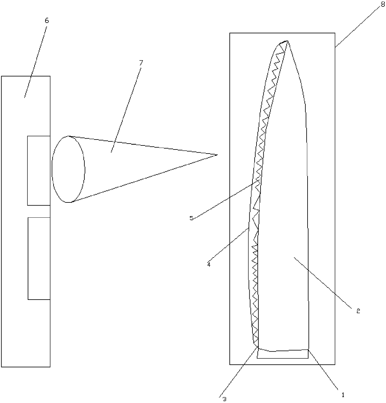 A laser etching process for saw blade cutting structure