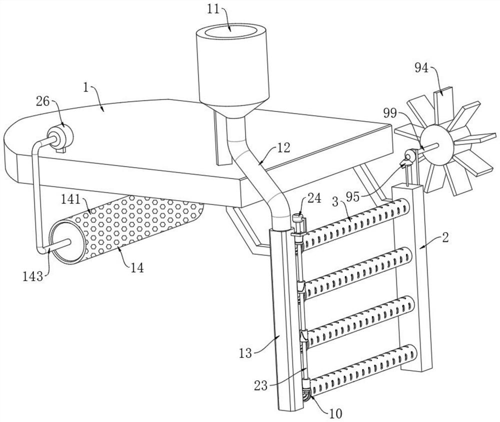 Aquatic feed feeding machine with movable aeration and oxygenation functions