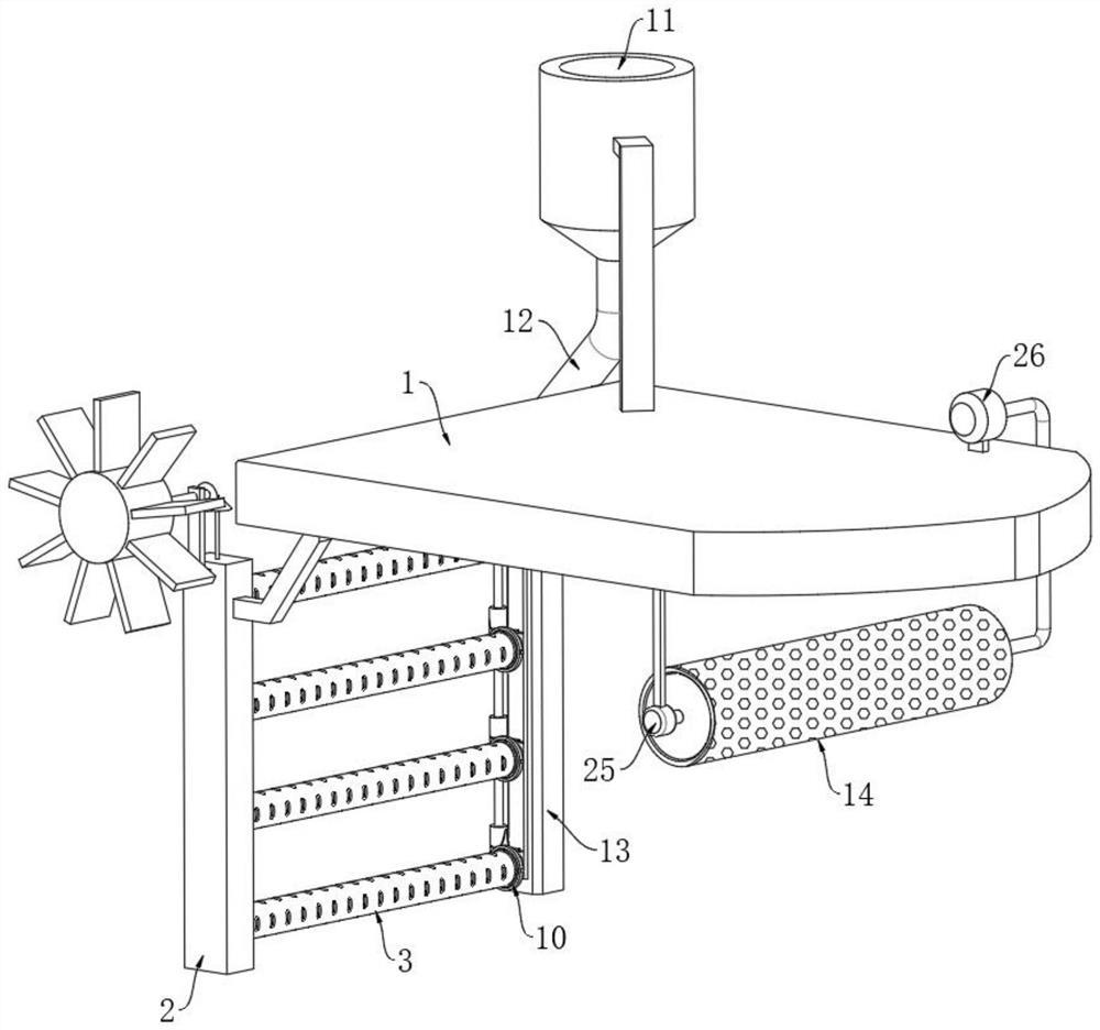 Aquatic feed feeding machine with movable aeration and oxygenation functions