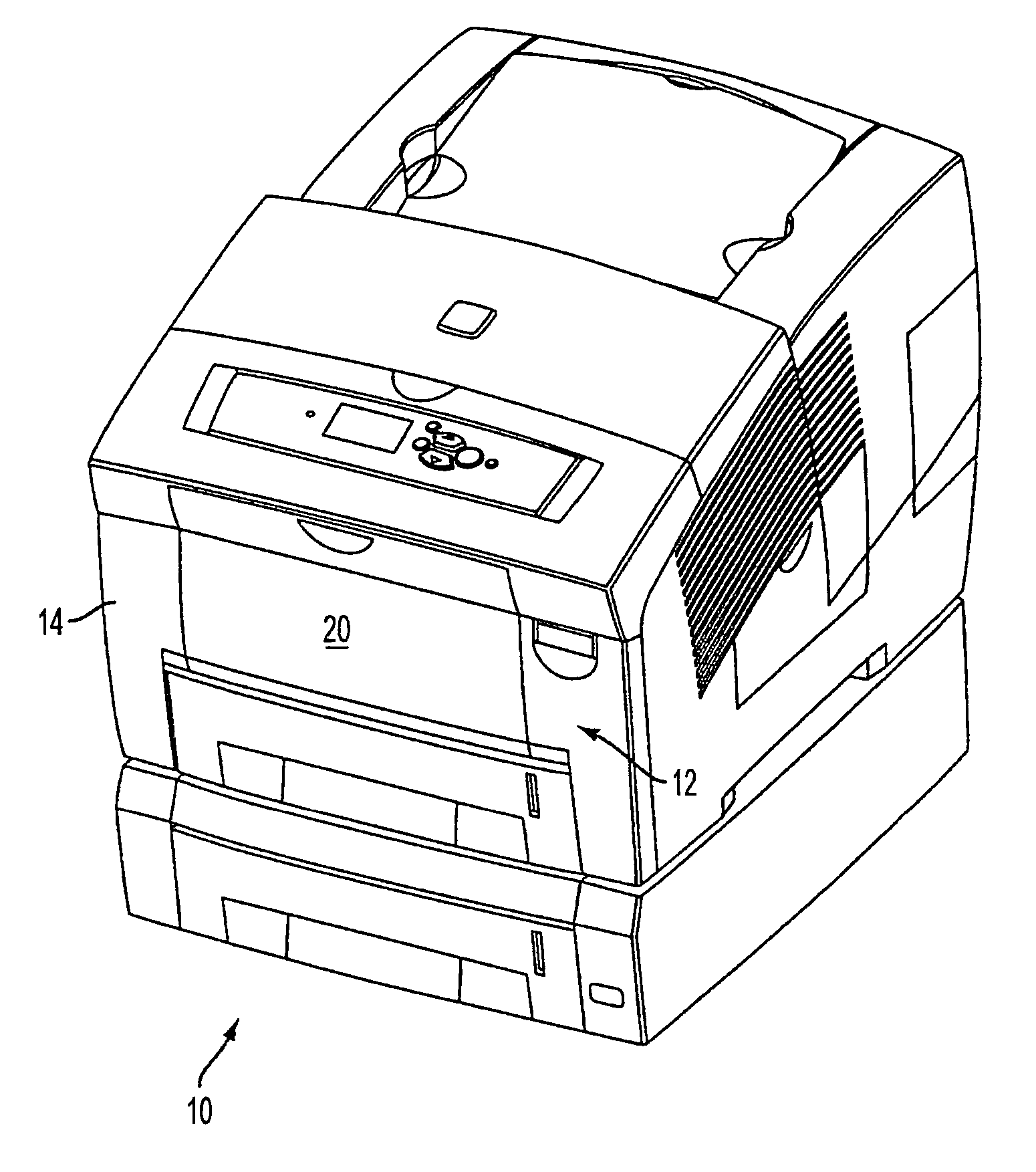 Door assembly having a print media delivery system