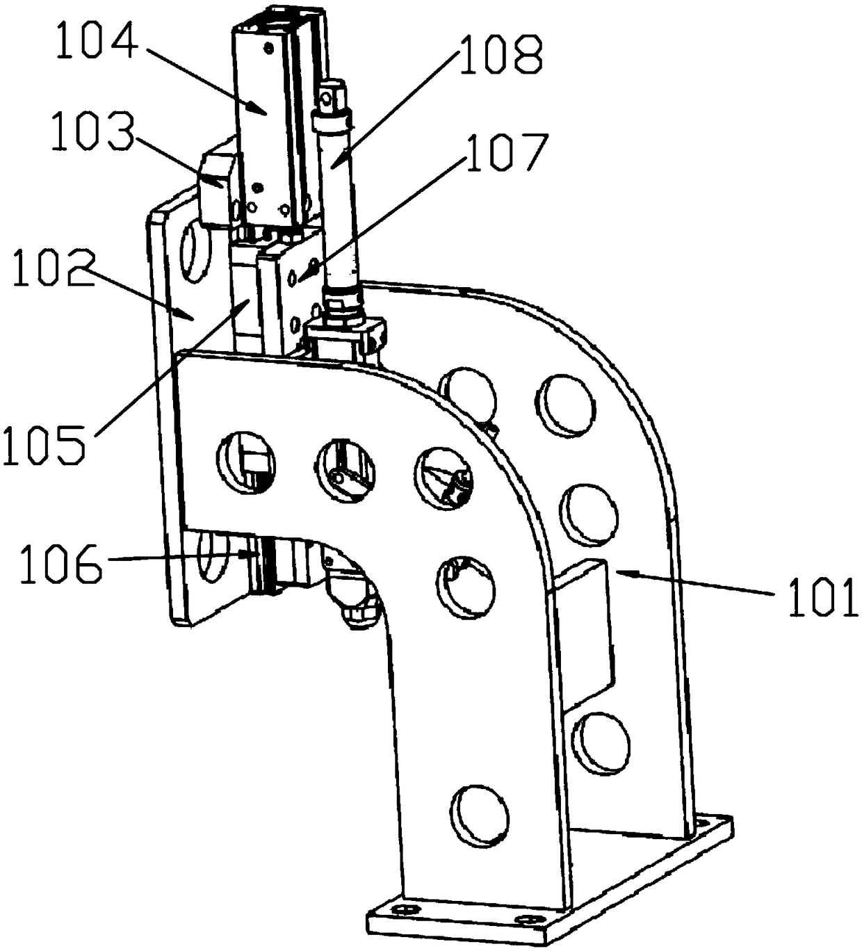 An automatic assembly apparatus for a gear needle of a planetary reducer