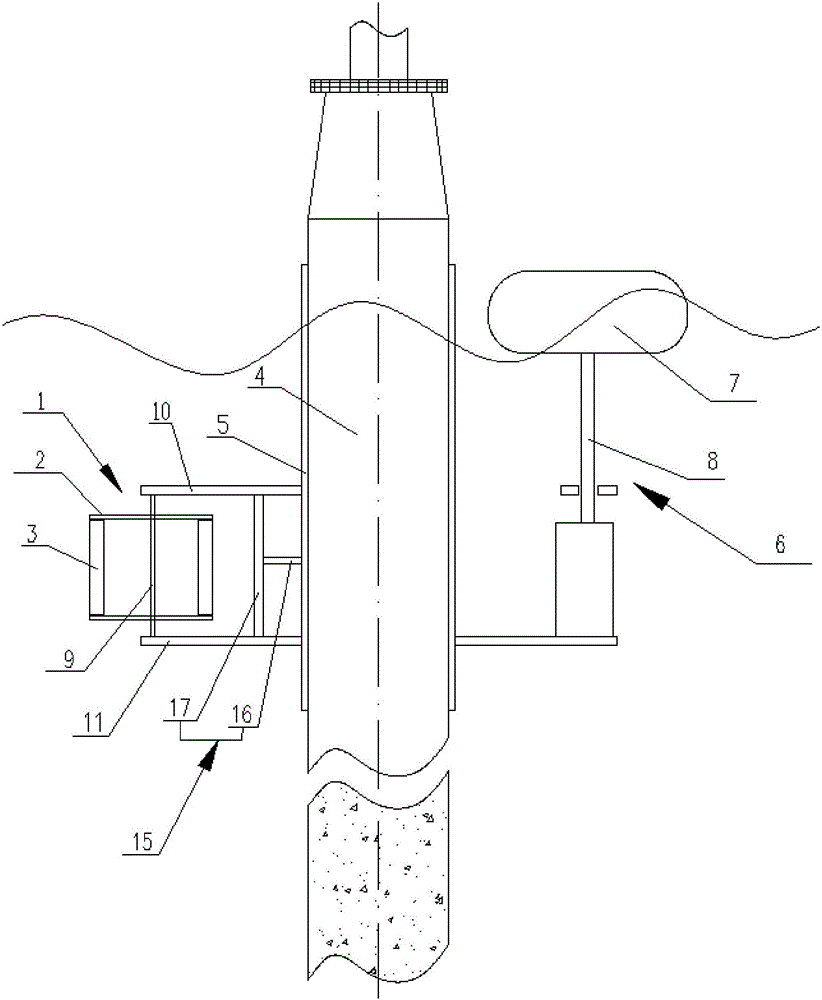 Wind energy and ocean energy comprehensive utilization power generation platform