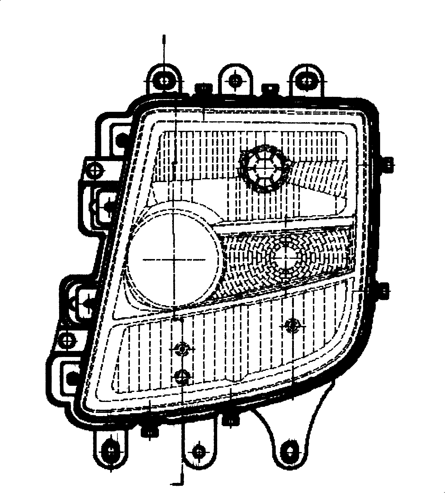 Bearing light-modulation arrangement for automobile lamp