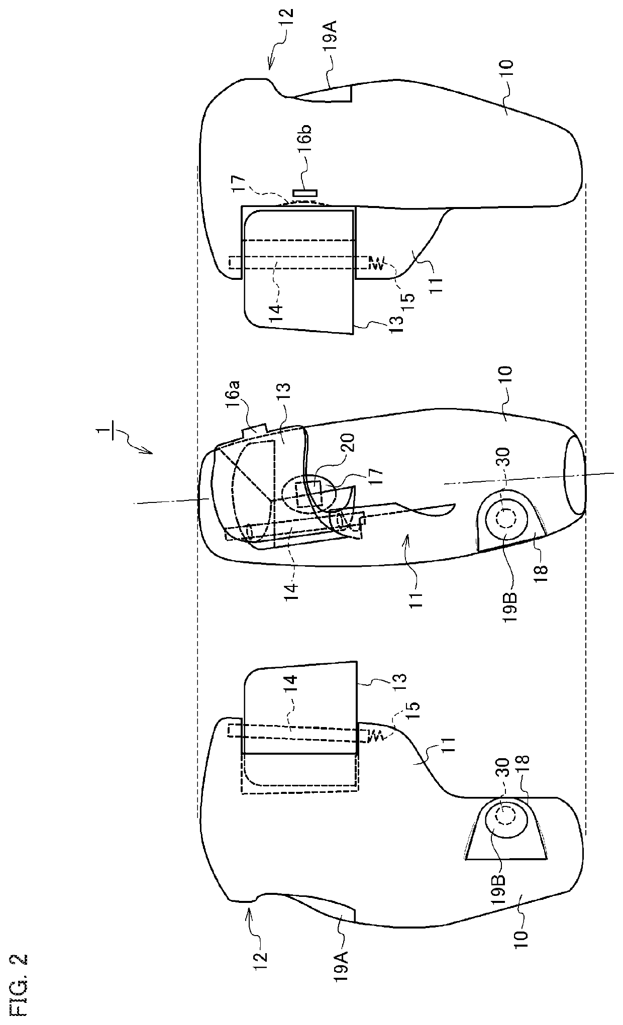 Grip-type electrocardiographic measuring device